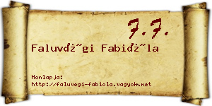 Faluvégi Fabióla névjegykártya
